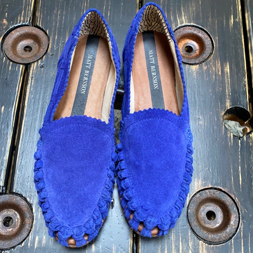 Matt Bernson Cobalt Blue Suede Loafers